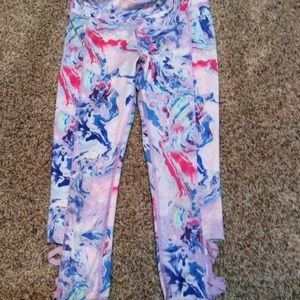 Girls 9-10 athletic leggings many colors patterned